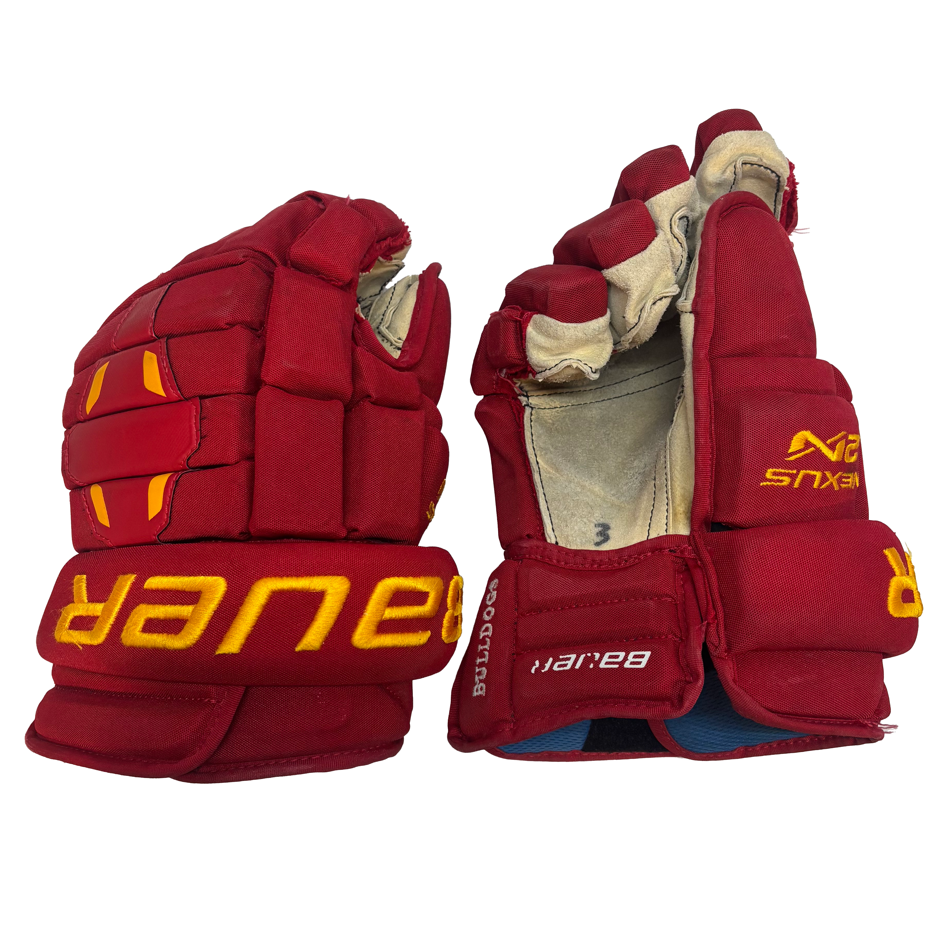 Bauer Nexus 2N - Used NCAA Pro Stock Glove (Red/Yellow)